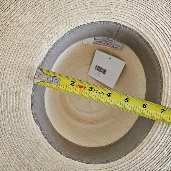 Sun Body Obbie Hat Size 7 1/8 (57) Woven Straw Black Ribbon main image 3